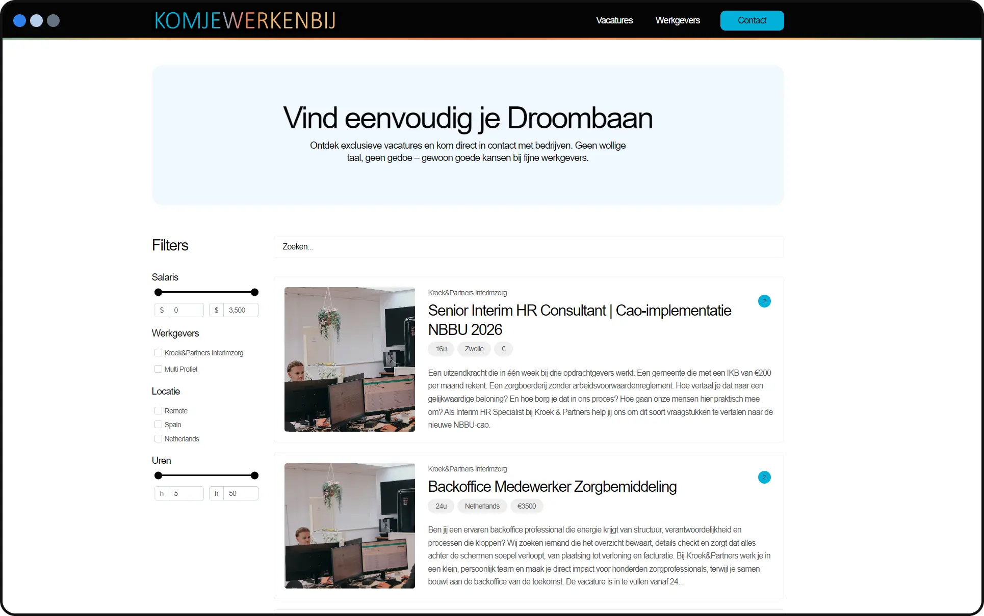 integración API de vacantes en WordPress