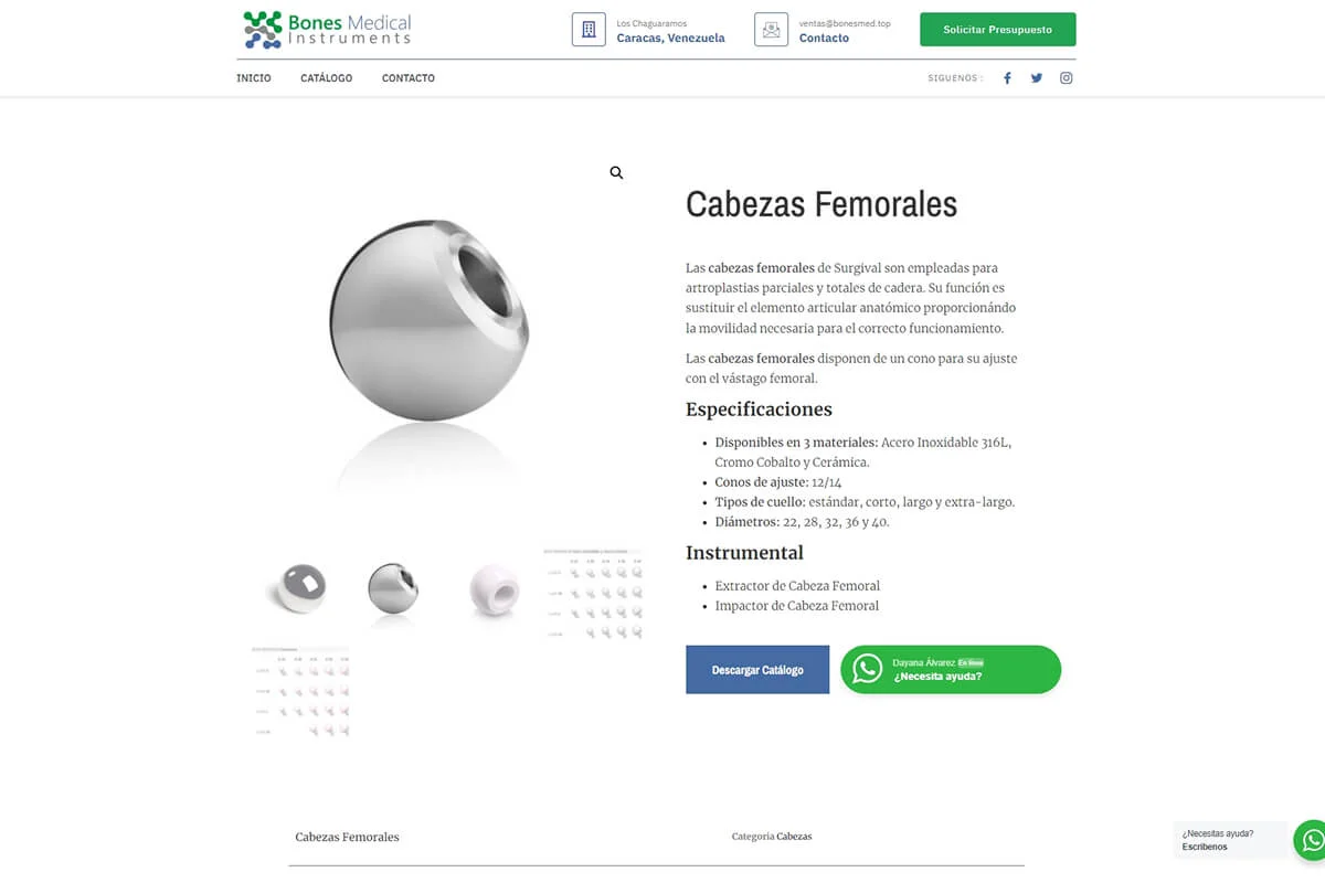 Catalogo digital de instrumentos medicos