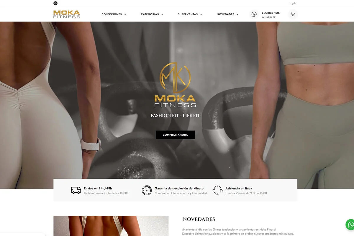 Diseño de tienda online de ropa deportiva