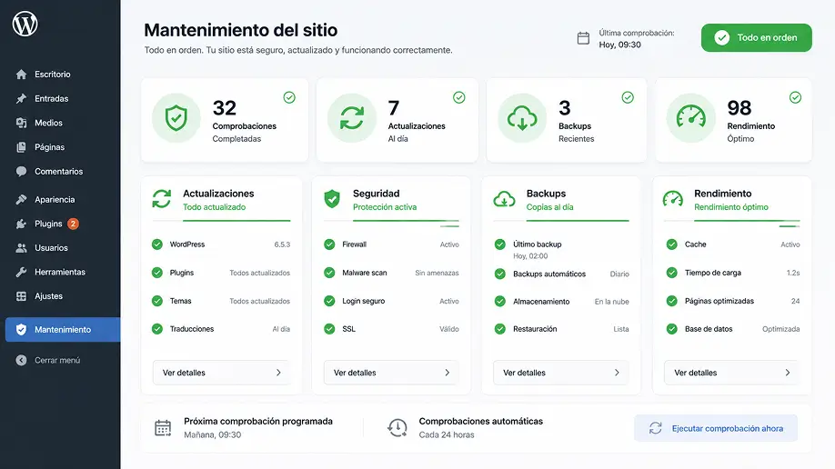Actualizaciones de WordPress