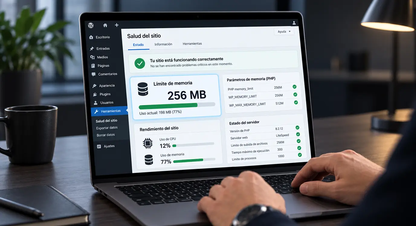 WordPress Memory Limit y diagnóstico técnico de memoria en WordPress